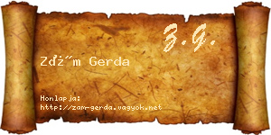 Zám Gerda névjegykártya